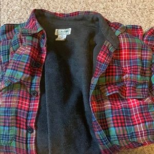 Fleece lined LL Bean flannel